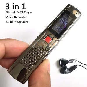 Reproductor de MP3 Digital multifunción con grabadora de voz, altavoz incorporado, 8GB