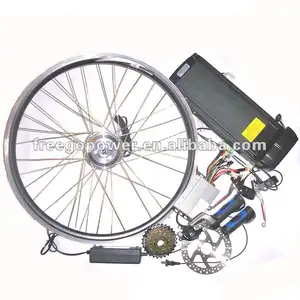 48 v 500 w ערכת אופניים חשמליים עם סוללה מנוע dc 500 ואט 