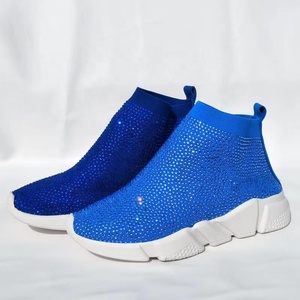 Custom Signore Scarpe <span class=keywords><strong>Calzino</strong></span> Diamanti Cristalli di Modo Delle Donne Scarpe Da Ginnastica - Product Image 2