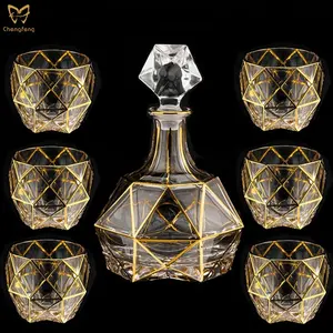 Ensemble de carafe à <span class=keywords><strong>bourbon</strong></span> en or personnalisée avec bouchon pour liqueurs, scotchs, <span class=keywords><strong>bourbon</strong></span>, brandy - Product Image 1