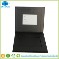 Scatola per Imballaggio di Carte di Credito/SD/Collezionabili in Carta Artistica Nera con Chiusura Magnetica