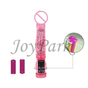 JoyPark Hot Sale Doppel motor Jelly Rabbit Head Rotation Elektrische rotierende Kopf perlen G-Punkt Vibratoren Rabbit <span class=keywords><strong>Dildo</strong></span> für Frauen