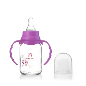 Di alta qualità 5oz/150ml di <span class=keywords><strong>vetro</strong></span> bottiglia di alimentazione del bambino bottiglia di latte con capezzolo di silicone - Product Image 2