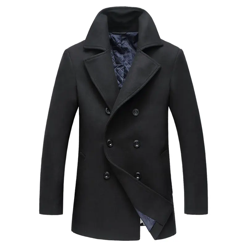 Double Breasted Coat Long Trench Coat Men Mens Winter Coat