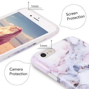 À Rose Étui Souple EN TPU IMD Impression Motif Marbre <span class=keywords><strong>Blanc</strong></span> Slim Fit Pression Sur Capot De Coque Arrière Dur Pour <span class=keywords><strong>iPhone</strong></span> <span class=keywords><strong>7</strong></span>/8 - Product Image 2
