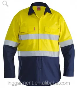 Personalized Durable Hi-Vis Long Sleeve FR Working Shirt