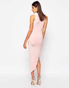 Slinky vestido de cuello alto con acanalada Wrap falda detalle <span class=keywords><strong>para</strong></span> mujer vestido de fiesta libre - Product Image 2