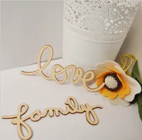 Kontrplak lazer kesim Ahşap Harfler Alfabe Aşk Aile Ev Dekorasyonu Ahşap Aşk Mektupları Zanaat Ev Dekorasyonu