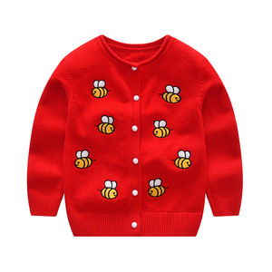 Ape del bambino del fumetto delle ragazze del ricamo cardigan bambini maglione di natale di modo di modello per i bambini - Product Image 3