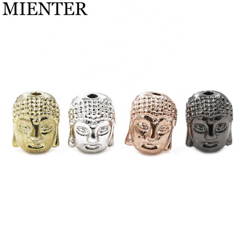 Perle di metallo per Monili Che Fanno Braccialetti del Filo Del Distanziatore Argento Placcato Oro Buddha Testa di Fascini