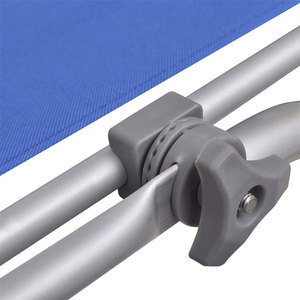 Giardino esterno Pieghevole In Alluminio Blu Della <span class=keywords><strong>Spiaggia</strong></span> Solarium con Ruote - Product Image 4