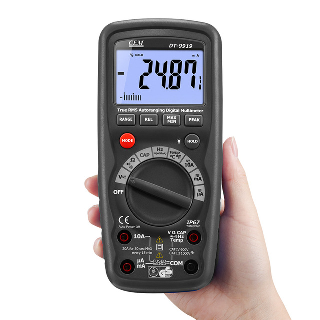 CEM DT-9929 Professional True RMS Industrial Digital Multimeter AC+DC Measurement 10A/1000V 9999 Memory 20MHz Bandwidth 40M