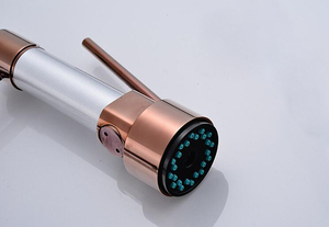 هدم ارتفع الذهب عالية قوس شنت سطح الربيع بالوعة المطبخ صنبور - Product Image 6