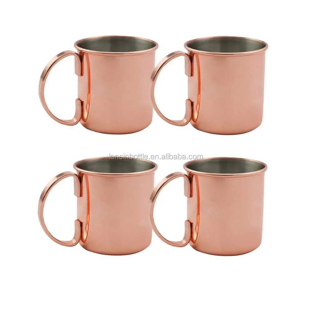 Amazon hot selling Copper Moscow Mule Mug/Cup Stainless Beer Cocktail Martini mug,14oz copper mule mug