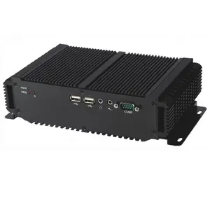 Fanless מיני מחשב עם 2 LAN 6 6xcom 4 1xusb Intel Atom מעבד תמיכה XP/Win7/Win 10/לינוקס OS תעשייתי מחשב