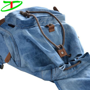 <span class=keywords><strong>Sac</strong></span> à <span class=keywords><strong>dos</strong></span> vintage en toile bleu <span class=keywords><strong>jean</strong></span> - Product Image 4