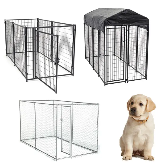 Cheap high standard galvanized wire Outdoor Dog Kennel Designs