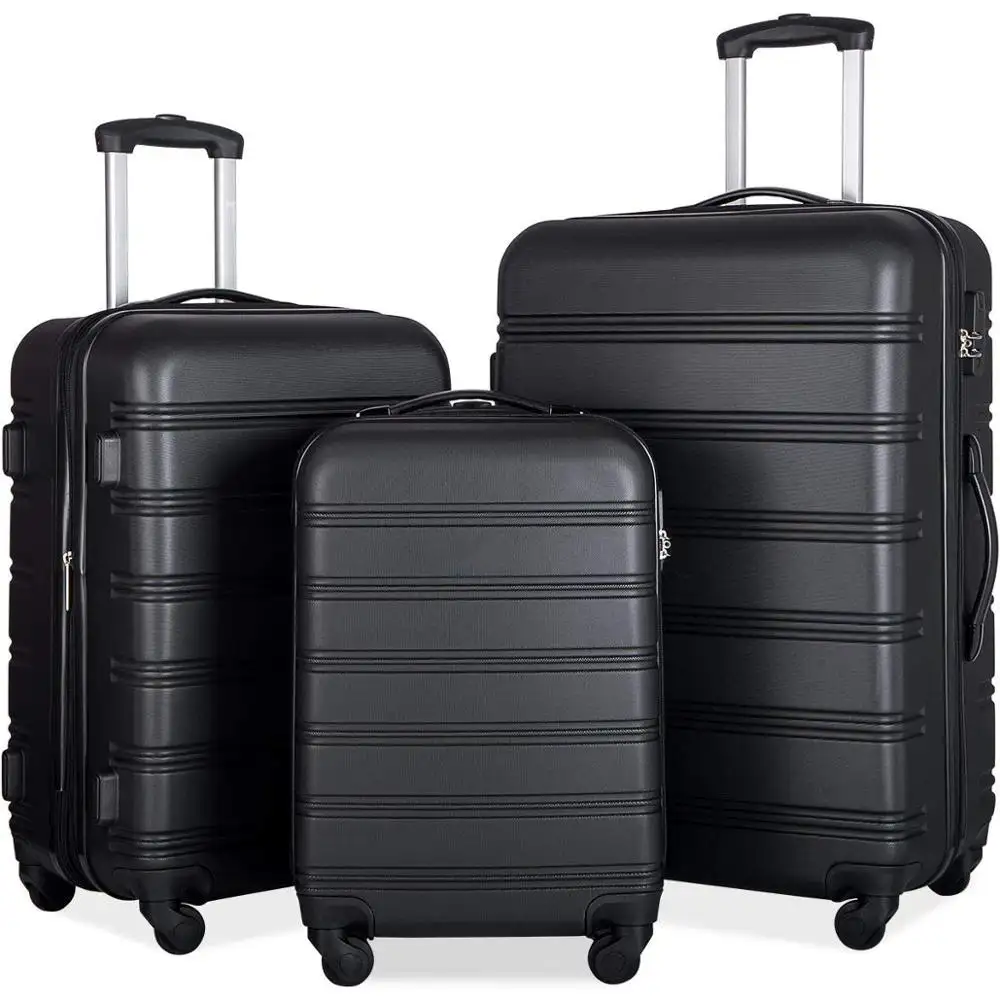 3 Delige Set Spinner Bagage Uitbreidbaar Reizen Koffer Plunjezak 20 24 28 Inch