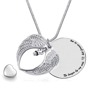 Collier personnalisé en acier inoxydable 316L avec pendentif cœur en zircon pour cendres funéraires - Pour toujours mon cœur, tante - Product Image 4