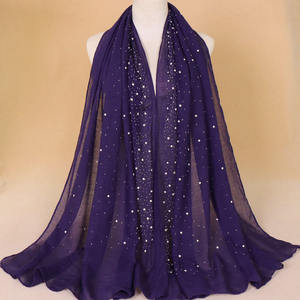 Della fabbrica del commercio all'ingrosso delle donne del <span class=keywords><strong>cotone</strong></span> della <span class=keywords><strong>sciarpa</strong></span> di colore puro Musulmano <span class=keywords><strong>sciarpa</strong></span> testa - Product Image 2