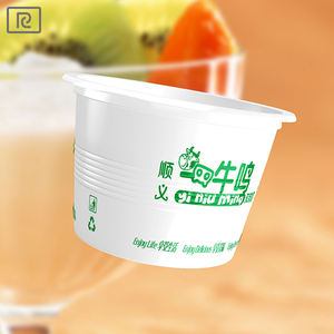 Riiqi Custom Printed L300-A PP Disposable Recyclable Clear <b>Plastic</b> Soup <b>Cups</b> 10oz 300ml Capacity 100mm Diameter for Takeout - Product Image 1