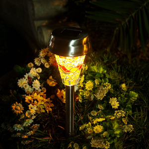 Luz de pasarela LED <span class=keywords><strong>solar</strong></span> de mosaico y acero inoxidable, luz de paisaje de césped y jardín de vidrio <span class=keywords><strong>solar</strong></span> nominal <span class=keywords><strong>IP65</strong></span> - Product Image 6