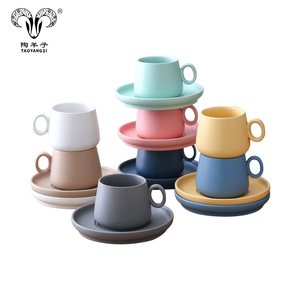 Tazas de Café de Cerámica Mate <span class=keywords><strong>con</strong></span> Acabado Arenado, Tazas de Desayuno, Tazas para Muffins, Tazas de Cerámica Hechas a Medida - Product Image 2