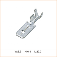 Borne à languette mâle série 6.3, borne plate pour câble électrique DJ612-6.3B