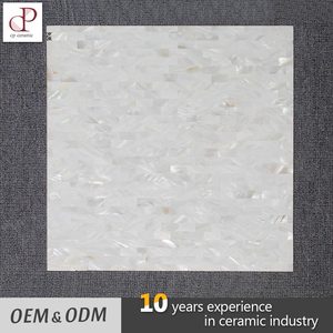 Metro ladrillo Madre de la perla mosaico blanco puro azulejos de mosaico de la cáscara de agua dulce - Product Image 2