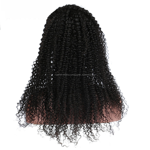 LM pelo cabello humano indio de alta calidad para mujer tupé rizado 360 de encaje frontal pelucas afro - Product Image 5