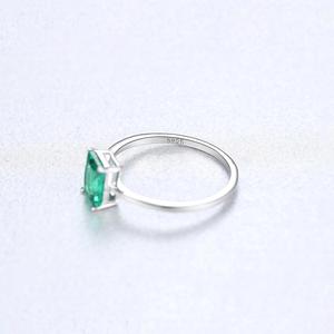 CZCITY <span class=keywords><strong>Anillos</strong></span> de <span class=keywords><strong>Compromiso</strong></span> de Plata de Ley 925 de Alta Calidad con Gemas Verdes de Lujo, Joyería, Regalos, Anillo de Dedo para Mujer - Product Image 6