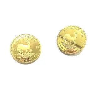Hot Sale Qualität Zink legierung gegossen Kollektiv Souvenir Südafrika Glänzende Goldmünze