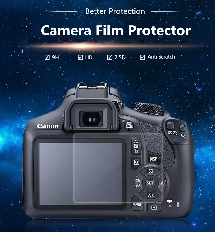 2.5D 0.3MM Digital camera screen protective film, tempered glass film for Sony, Nikon, Canon