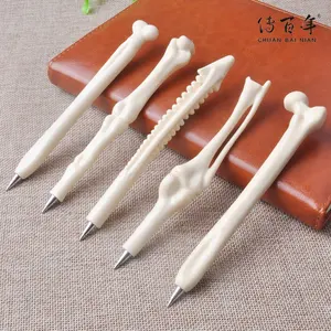 Pen With Novelty Design Plastic Skeleton Bone Shaped Pen With Custom Logo