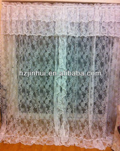 Flower curtain panels <span class=keywords><strong>bella</strong></span> lace rose floral curtain panels - Product Image 2