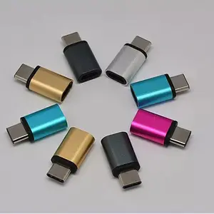 卸売金属マイクロ-USBタイプCアダプター3.1オス、スマートフォン用マイクロピン-USB-C充電アダプター