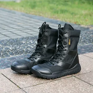 Wholesale Light Weight Black Leather Boots Ankle Boots