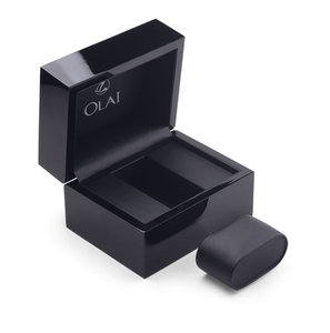 Scatola per Orologi di Lusso in Legno con Logo Personalizzato, Finitura Nera Lucida in PU, Cofanetto di Alta Gamma per Gioielli e Orologi - Product Image 6