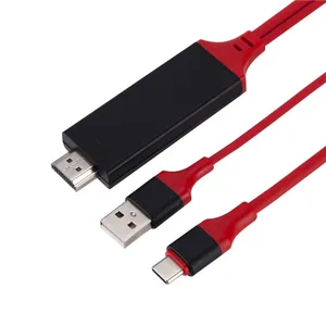 USB di alta qualità di tipo c a hdmi cavo con adattatore di alimentazione di ricarica 1080 P