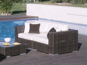 <span class=keywords><strong>2</strong></span> <span class=keywords><strong>plazas</strong></span> rattan tejido impermeable estética salón sofá y mesa de cóctel mobiliario de jardín Grecia - Product Image 1