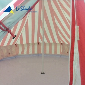 Tienda de Campaña Tipo Campana de Lona a Rayas Blancas y Rojas de 4m - Product Image 5