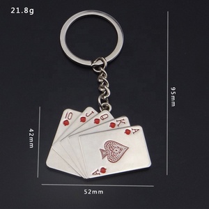 Porte-clés en alliage de Zinc, carte de jeu souvenir, porte-clés en métal, nouvelle collection - Product Image 4