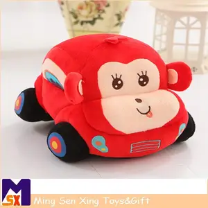 alta qualidade bebê brinquedos de pelúcia e pelúcia macaco do carro de brinquedo macio