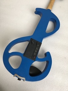 <span class=keywords><strong>Violon</strong></span> électrique bleu à <span class=keywords><strong>5</strong></span> <span class=keywords><strong>cordes</strong></span> élégant et professionnel fait à la main avec étui et archet - Product Image 6