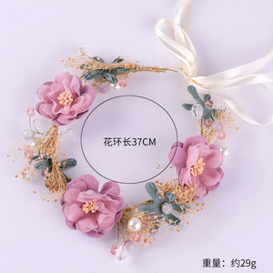 <strong>Hot</strong> <strong>pink</strong> Lily Flower Crown <strong>Headband</strong> with High Quality - Product Image 5