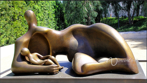 Escultura de bronce de metal artesanía decoración del hogar de la <span class=keywords><strong>madre</strong></span> y el niño - Product Image 2