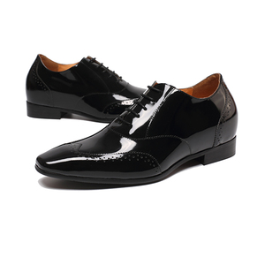 Tacón oculto de cuero hecho a mano zapatos con elevador de altura - Product Image 6