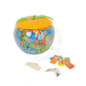 Fruit flavor Bubble Gum with Tattoo in Apple Jar