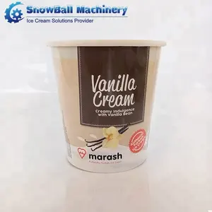 Custom size paper ice cream cup / Logo printing 400ml paper container / 500ml paper ice cream tub with lid