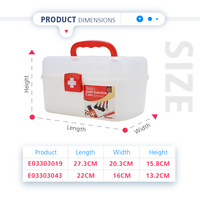 Boîte médicale en plastique durable avec serrure, design de pharmacie, boîte de rangement, boîte de premiers soins familiale, boîte de rangement pour médicaments